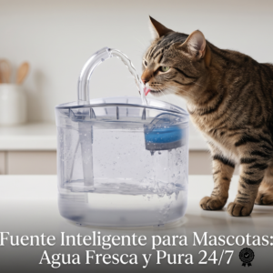 FUENTE BEBEDERO PARA MASCOTAS CON SENSOR DE MOVIMIENTO