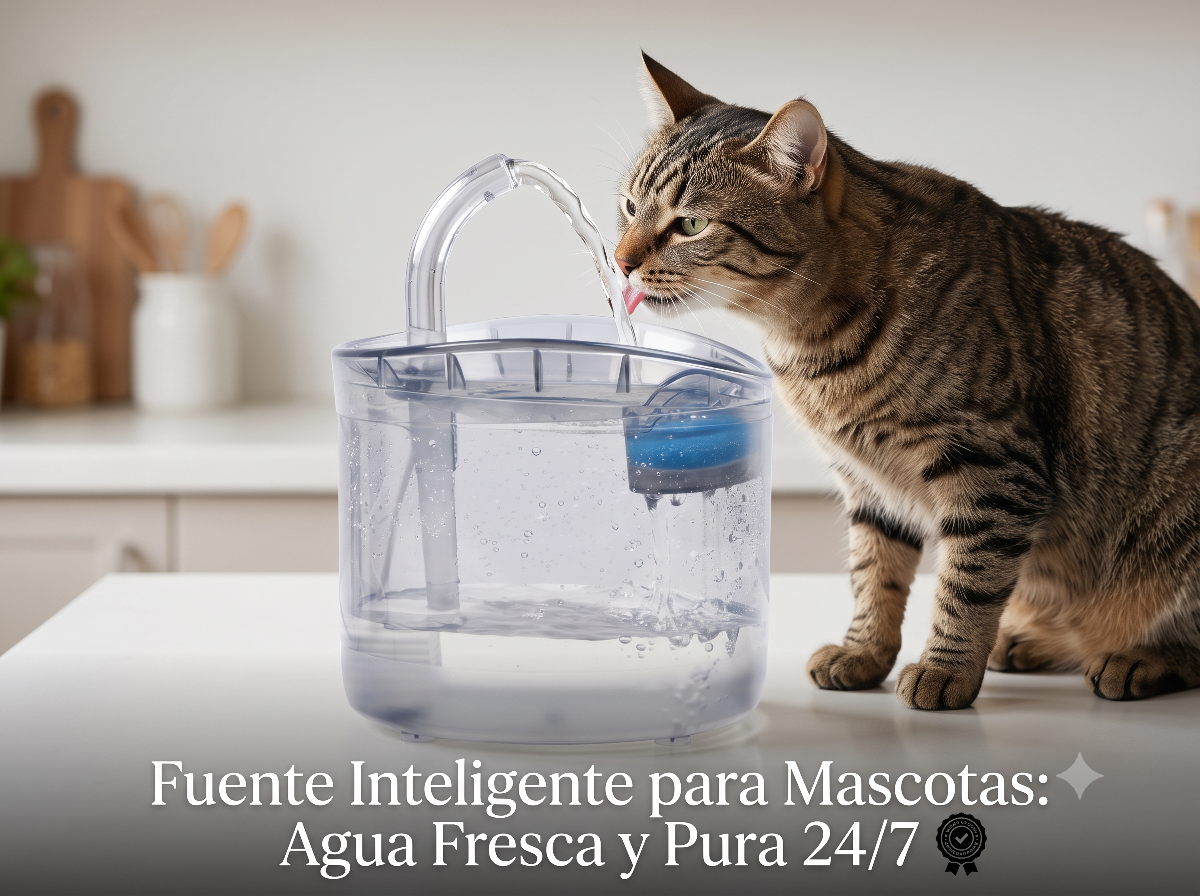 FUENTE BEBEDERO PARA MASCOTAS CON SENSOR DE MOVIMIENTO